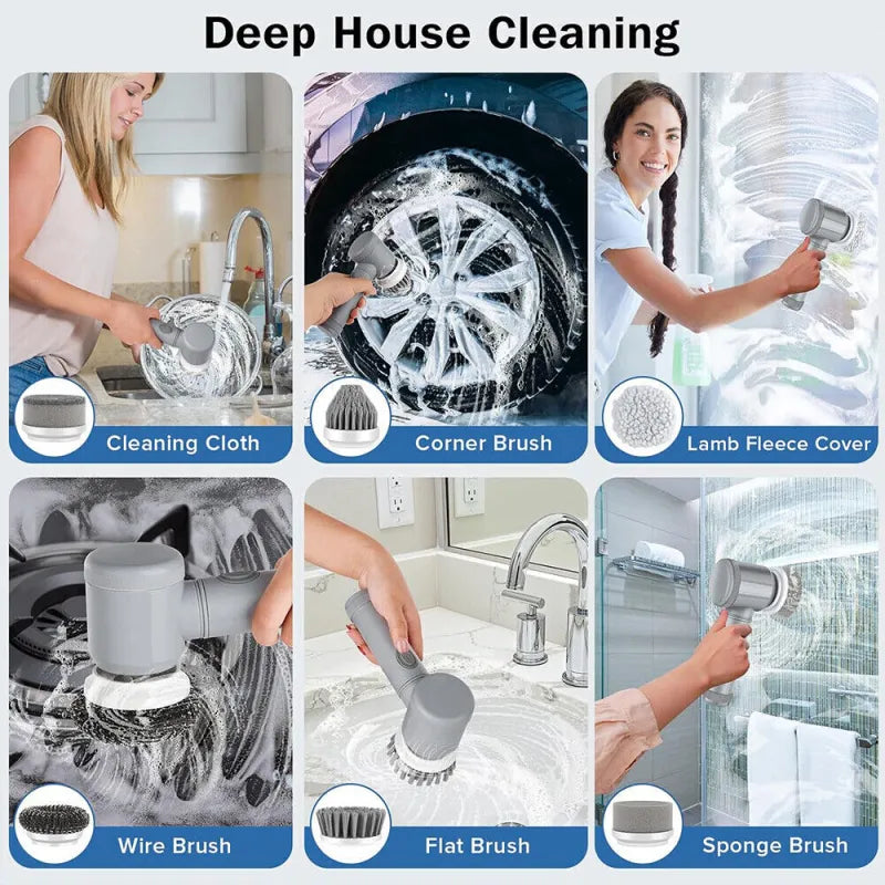 Rechargeable Electric Spin Scrubber